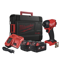 Шуруповерт ударный гидравлический аккумуляторный бесщёточный MILWAUKEE, M18 FIDRQ-502X, 113Нм 