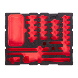 Ложемент для ящиков c полками PACKOUT MILWAUKEE для головок TORX и HEX и трещетки 1/2'' (67шт)