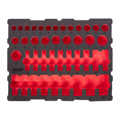 Ложемент для ящиков c полками PACKOUT MILWAUKEE для головок хромированных 1/2'' (42шт)