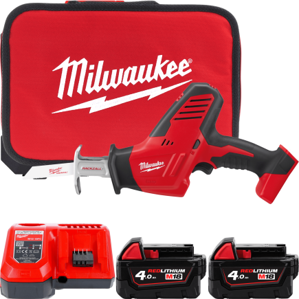 Пила сабельная аккумуляторная MILWAUKEE. C18 HZ-402B (ЗУ, 2х4Ач. сумка)