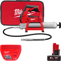 Шприц для смазки аккумуляторный MILWAUKEE, M12 GG-401B (ЗУ, 1х4Ач, сумка)