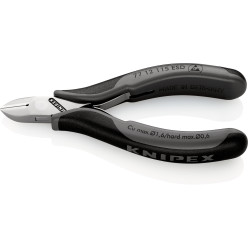 Кусачки боковые для электроники антистатические, Ø1,6мм, 115мм KNIPEX 77 12 115 ESD SB, полированные