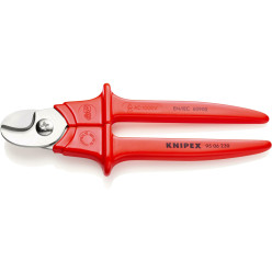Ножницы для резки кабелей, Ø15мм / 50мм², 230мм VDE KNIPEX 95 06 230 SB, хромированные