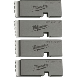 Плашки для нарезання резьбы MILWAUKEE, PTR2D 1'' - 2'' BSPT ALLOY (4шт) для MXF PTR2