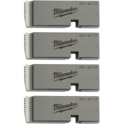Плашки для нарезання резьбы MILWAUKEE, PTR2D 1'' - 2'' BSPT HS (4шт) для MXF PTR2