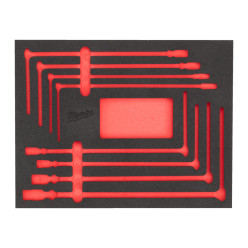 Ложемент для ключей хромированных с Т-образной ручкою и шарниром MILWAUKEE, (8шт) (45х536х417мм)