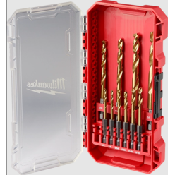 Набор сверл по металлу RedHEX SHOCKWAVE HSS-TiN MILWAUKEE CB, (10шт)
