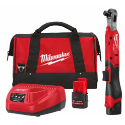 Гайковерт-трещётка аккумуляторный бесщёточный 1/2'' MILWAUKEE, M12 FIR12G2-252B, 108Нм (ЗУ, 2х2,5Ач)