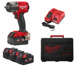 Гайковерт аккумуляторный бесщёточный 1/2'' MILWAUKEE, M18 FMTIW2F12-503Х, 881Нм, с кольцом