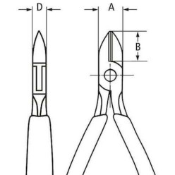 Кусачки боковые (бокорезы) для электроники, Ø2,0мм, 130мм KNIPEX 77 02 130 SB, хромированные
