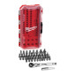 Набор бит и  головок Micro Bit  с трещеткой хромированной шарнирной 1/4'' Hex MILWAUKEE (44шт)