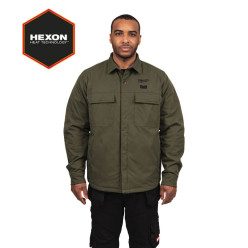 Куртка-рубашка c электроподогревом HEXON MILWAUKEE M12 HSJGN-0 (S), зеленая (размер S)