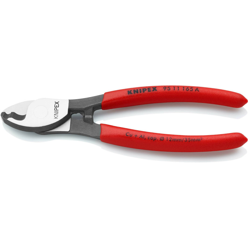 Ножницы для резки кабелей, Ø15мм / 50мм², 165мм KNIPEX 95 11 165 A, фосфатированные